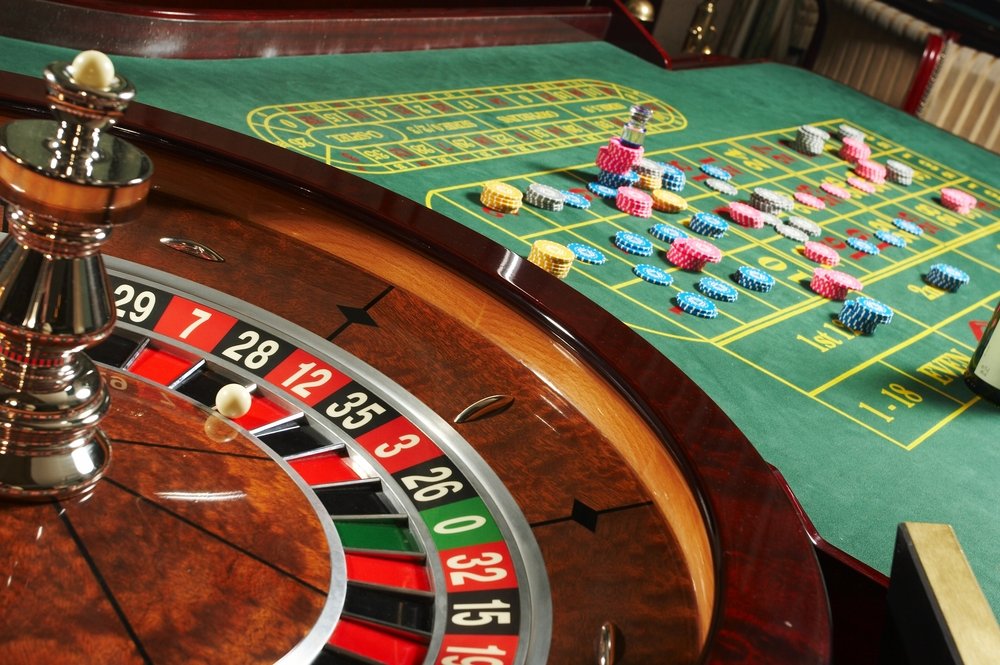 roulette wheel chips casino table
